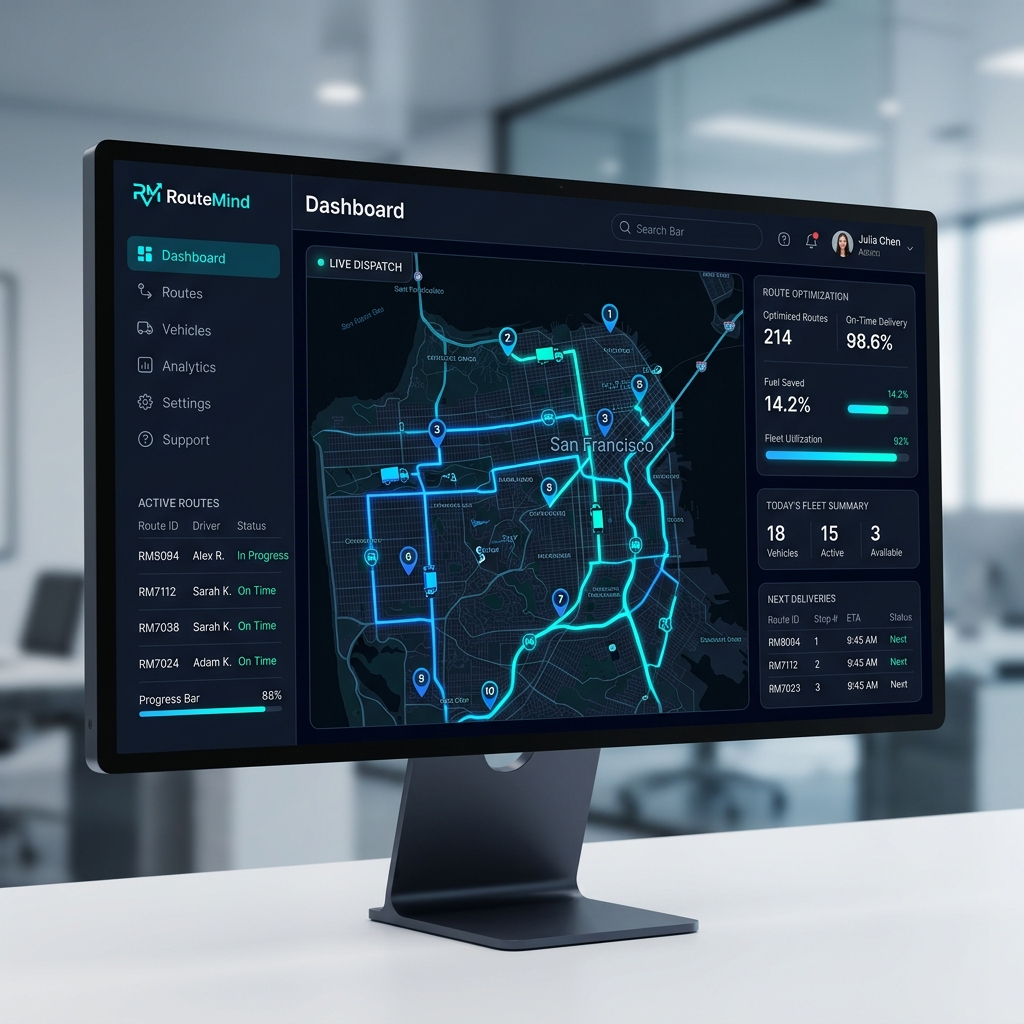 Interface do RouteMind